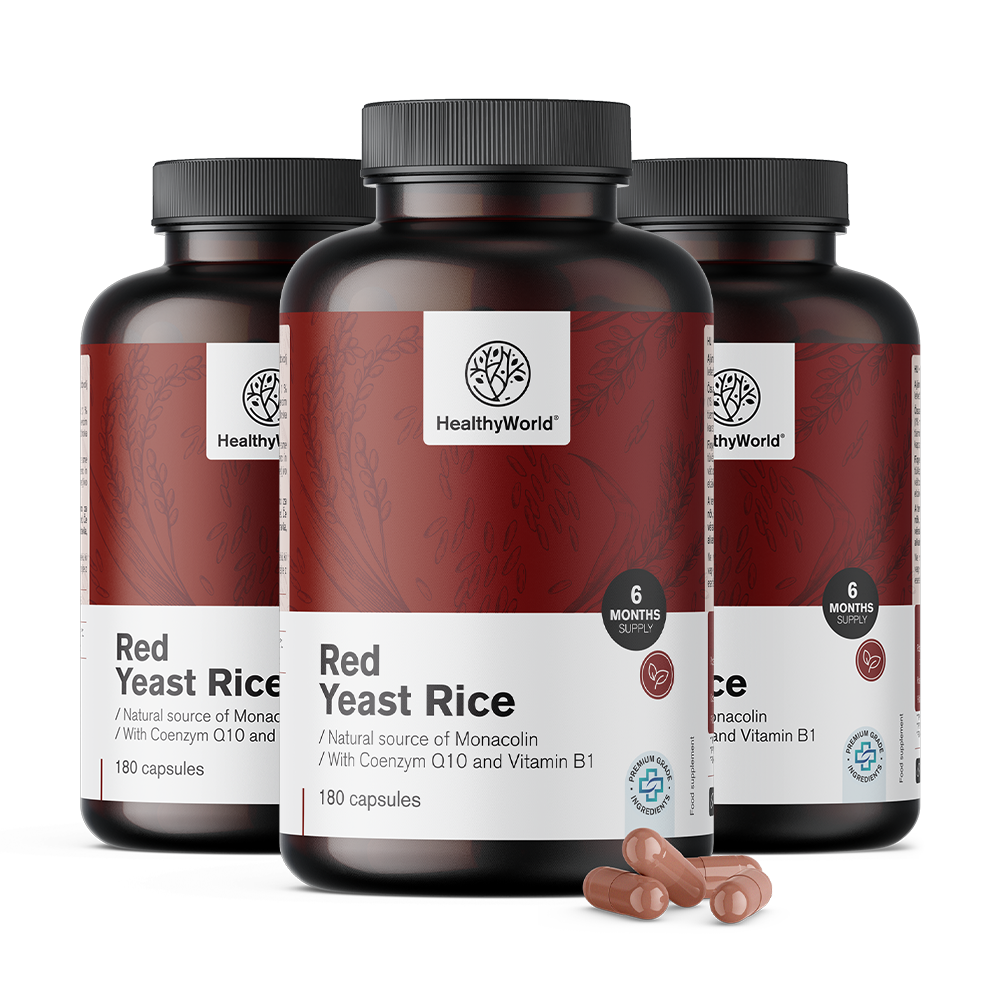 Riso rosso fermentato 250 mg in capsule.