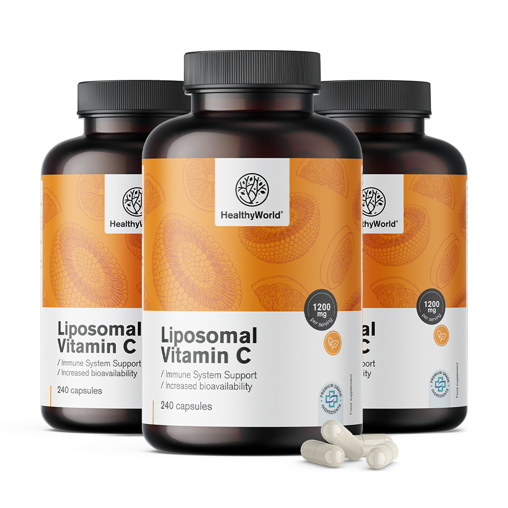 Liposomsko vitamina C 1200 mg con estratto di rosa canina.