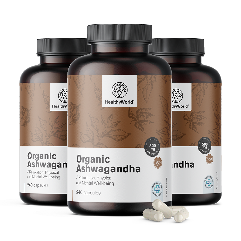 BIO Ashwagandha 500 mg in capsule.