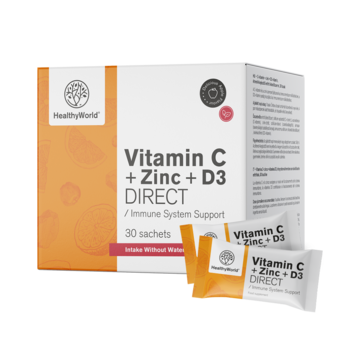 Vitamina C 500 + Zinco + D3 DIRECT, 30 bustine