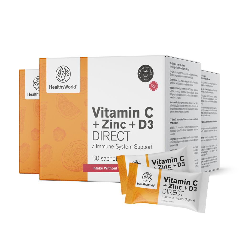 Vitamina C 500 + Zinco + D3 DIRETTO con gusto di mela